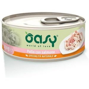 Oasy Wet Cat Specialità Naturali Pollo con Salmone in lattina da 150 gr