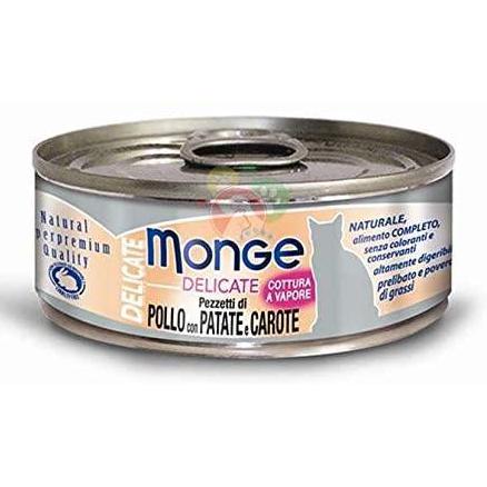 Monge Delicate Pollo con Patate e Carote 80g - Umido Gatto - immagine 2