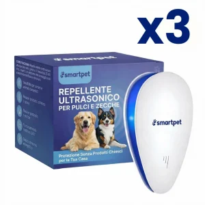 3x Repellente Antiparassiti per Pulci e Zecche