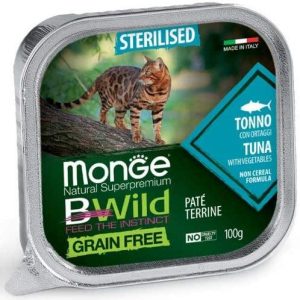 Monge Bwild Grain Free Sterilised con Tonno 100g - Umido Gatto