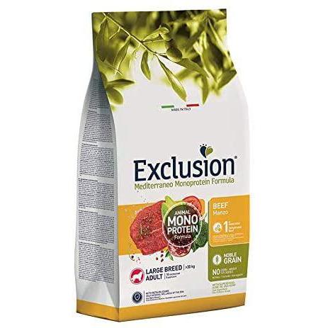 Exclusion MEDITERRANEO MONOPROTEIN Noble Grain Dog Adult Large Manzo 12 kg. - immagine 2