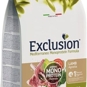 Exclusion Cane Mediterraneo Adult Large Agnello 12 kg