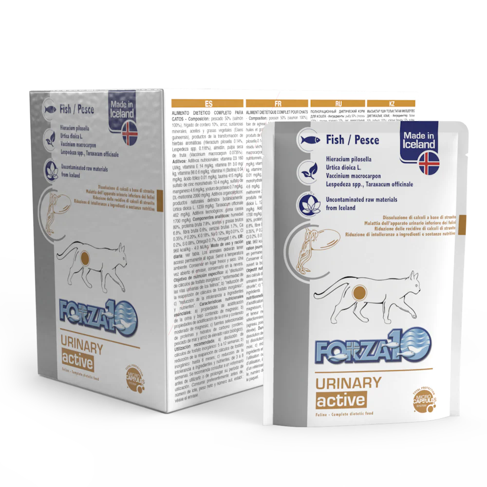 12x100g Forza10 Urinary Active Pesce - Cibo Umido per Gatti