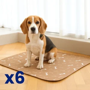 6x Tappetini igienici, assorbenti e lavabili - Taglia M (70x80cm)