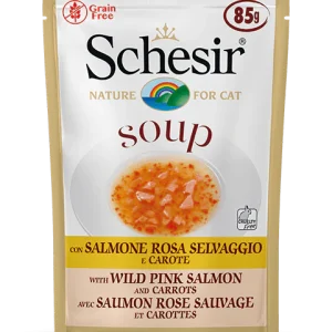 Schesir Gatto Soup Salmone Rosa con Carote 85gr