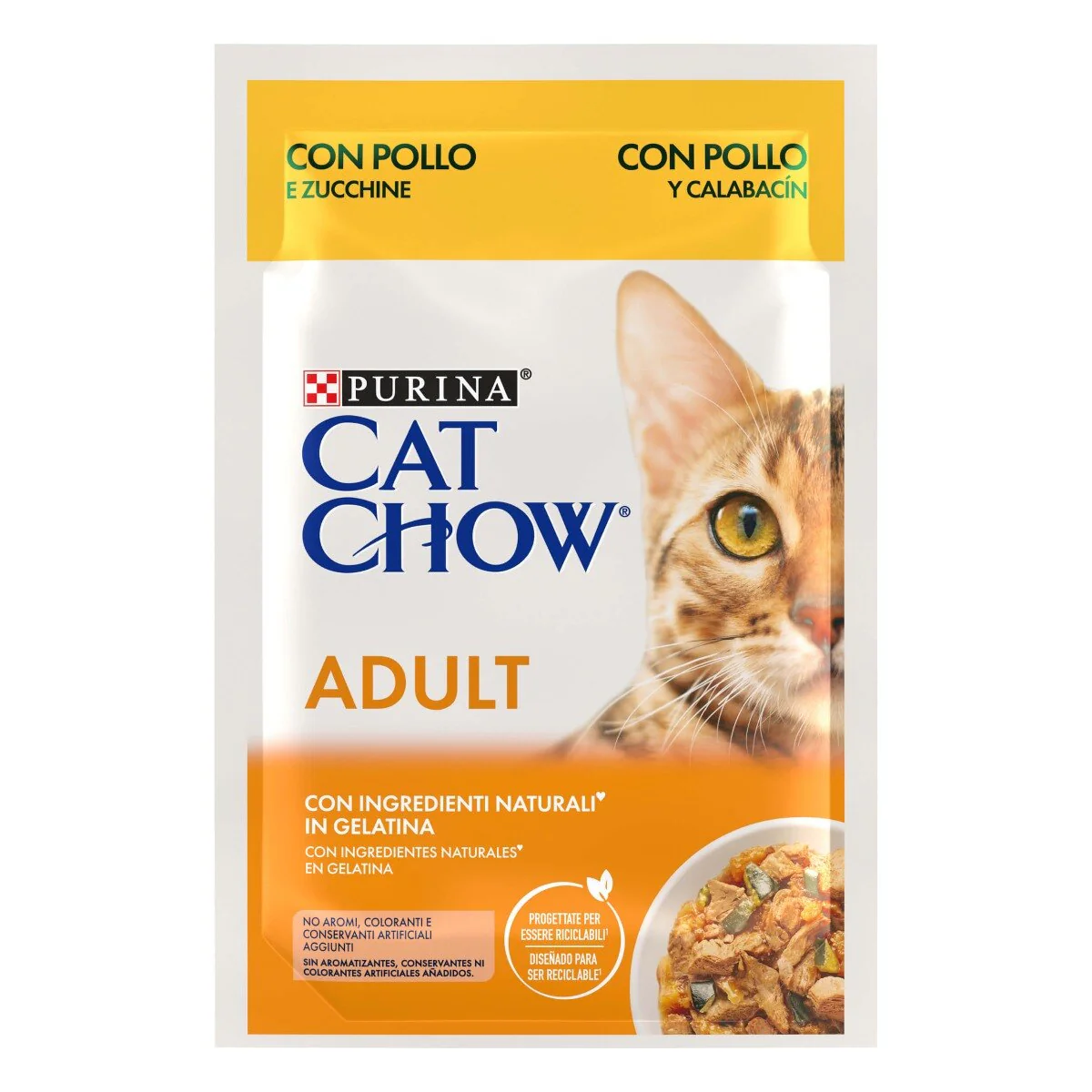 Purina Cat Chow Adult Pezzetti in Gelatina con Pollo e Zucchine 85g - immagine 2