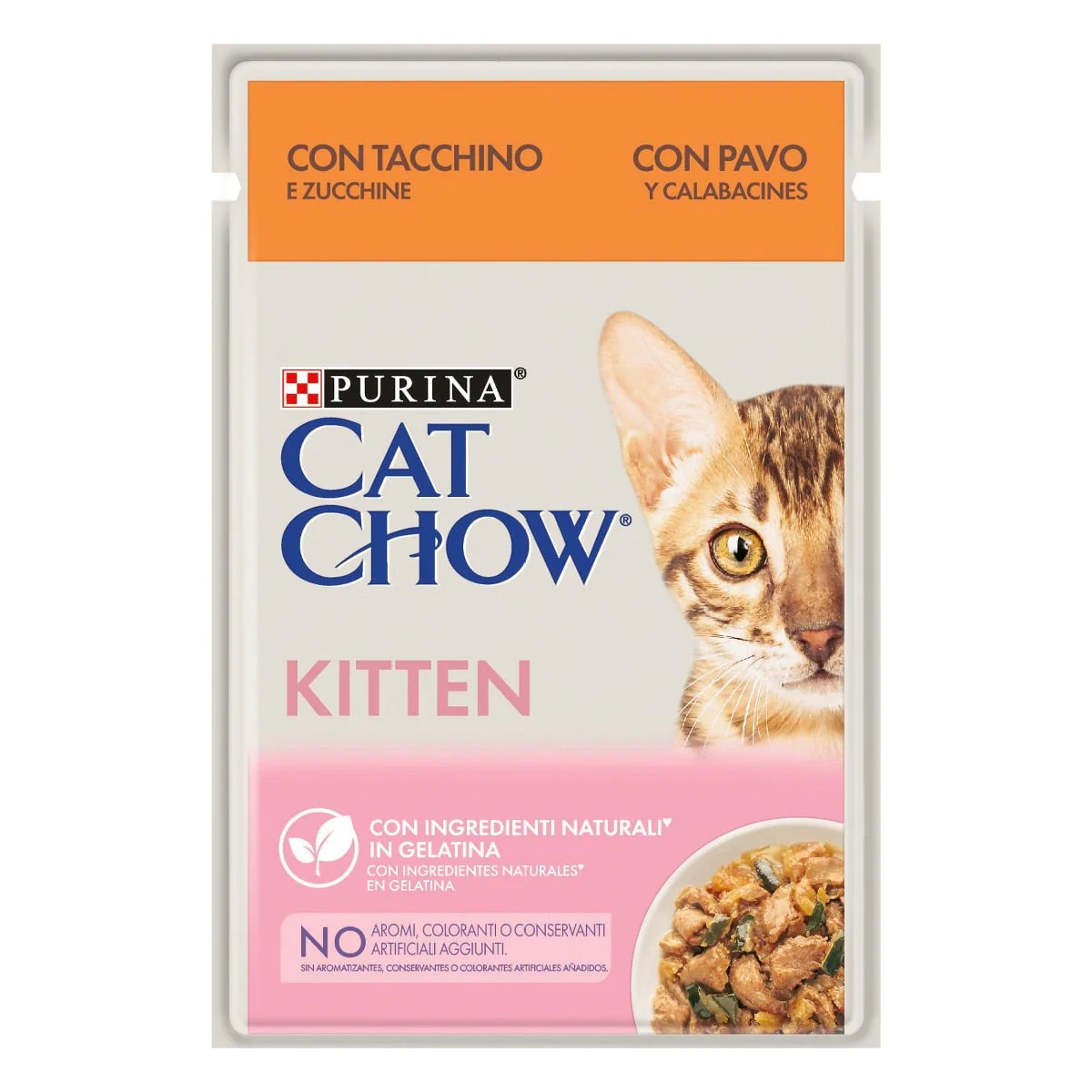 Purina Cat Chow Kitten con Tacchino e Zucchine in Gelatina 85g - immagine 2