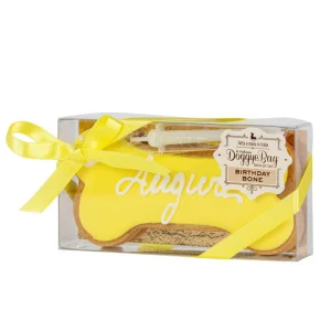 Tortina per Cani - DoggyeBag Birthday Bone Auguri Giallo