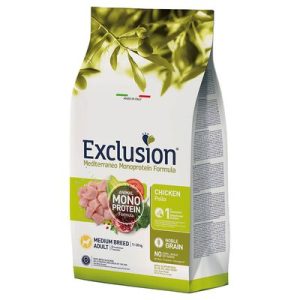 Exclusion Mediterraneo Adult Medium Pollo 12kg - Crocchette per Cani