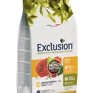 Exclusion Mediterraneo Medium Adult Manzo 12kg