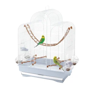 Gabbia Fiona bianca e azzurra