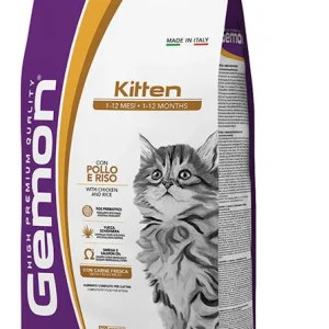 Gemon Kitten con Pollo e Riso 2kg - Crocchette per Gatti