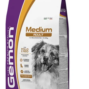 Gemon Medium Adult con Pollo e Riso 3kg - Crocchette per Cani