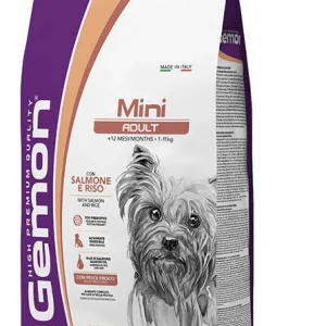 Gemon Mini Adult con Salmone e Riso 3kg Crocchette per Cani