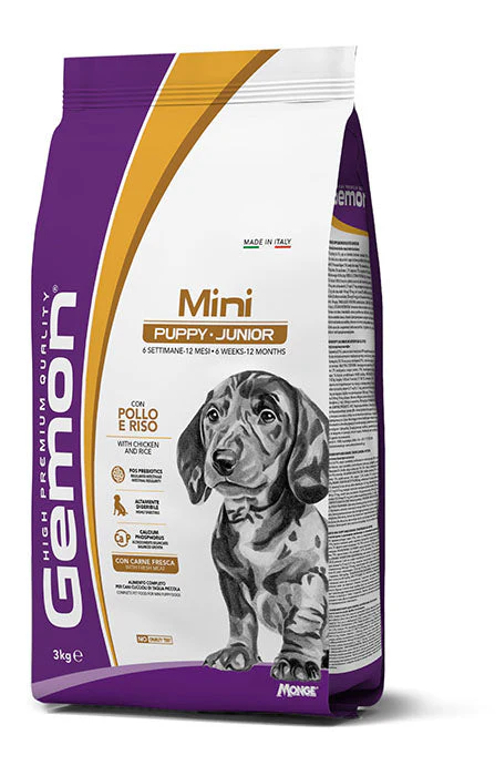 Gemon Mini Puppy & Junior con Pollo e Riso 3kg - immagine 2
