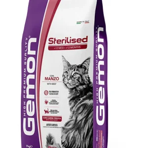 Gemon Sterilised Manzo 7kg Crocchette per Gatti Sterilizzati