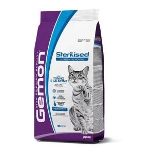 Gemon Sterilised con Tonno e Salmone 7kg - Crocchette per Gatti Sterilizzati
