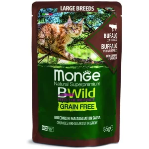 Monge Bwild Grain Free Large Breeds Bufalo con Ortaggi 85g - Gatto