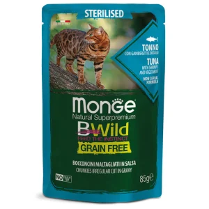 Monge Bwild Grain Free Sterilised con Tonno e Gamberetti 85g - Gatto