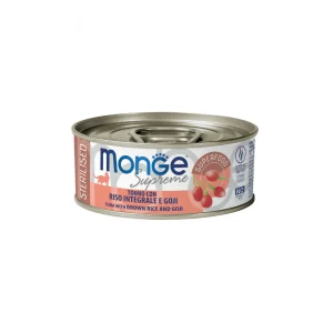 Monge Supreme Sterilised Tonno Riso Integrale e Bacche di Goji 80g