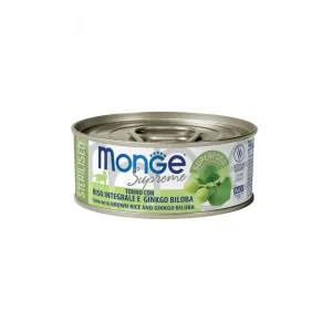 Monge Supreme Sterilised Tonno Riso Integrale e Ginko Biloba 80g