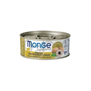 Monge Supreme Sterilised Tonno Riso Integrale e Longan 80g