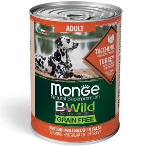 Monge BWild Grain Free con Tacchino Zucca e Zucchine 400g - Cane
