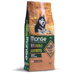 Monge Bwild Grain Free Adult Salmone con Piselli 12kg - Cane
