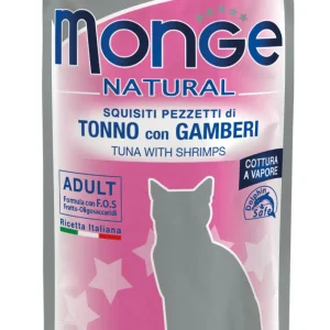Monge Natural Tonno con Gamberi 80g - Umido Gatto