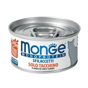 Monge Monoprotein Solo Tacchino 80g - Cibo Umido per Gatti