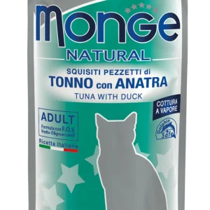 Monge Natural Tonno con Anatra 80g - Cibo Umido per Gatti