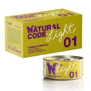 Natural Code 01 Light Tonno e Mirtilli 4x70g Umido per Gatti