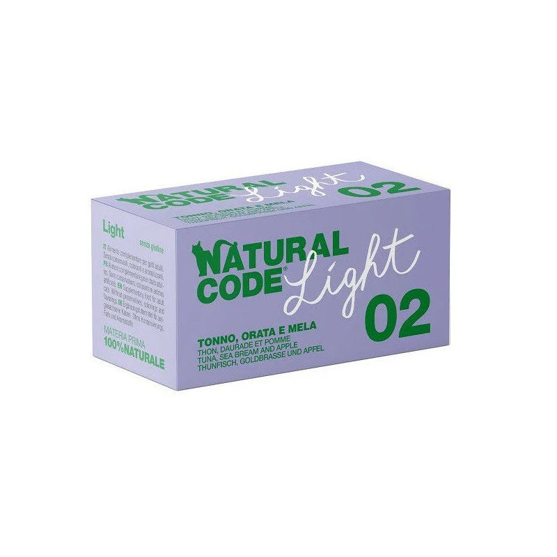 Natural Code 02 Light Tonno Orata e Mela 4x70g Umido per Gatti - immagine 2