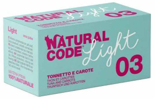 Natural Code 03 Light Tonnetto e Carote 4x70g Umido per Gatti - immagine 2