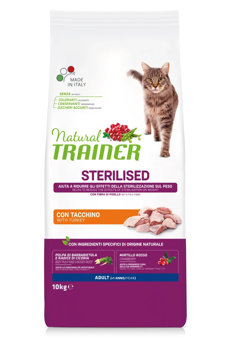 Natural Trainer Adult Sterilised Tacchino 10kg