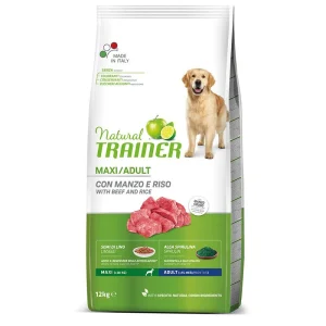 Natural Trainer Maxi Adult con Manzo e Riso 12kg - Crocchette per Cani