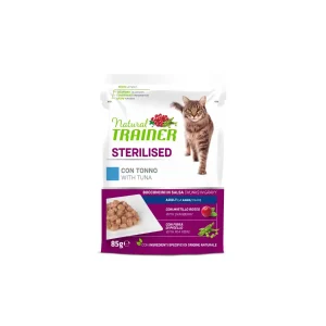 Natural Trainer Sterilised con Tonno 85g - Cibo Umido per Gatti Sterilizzati