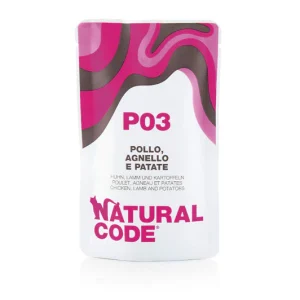 Natural Code P03 Pollo Agnello e Patate 70g Umido per Gatti