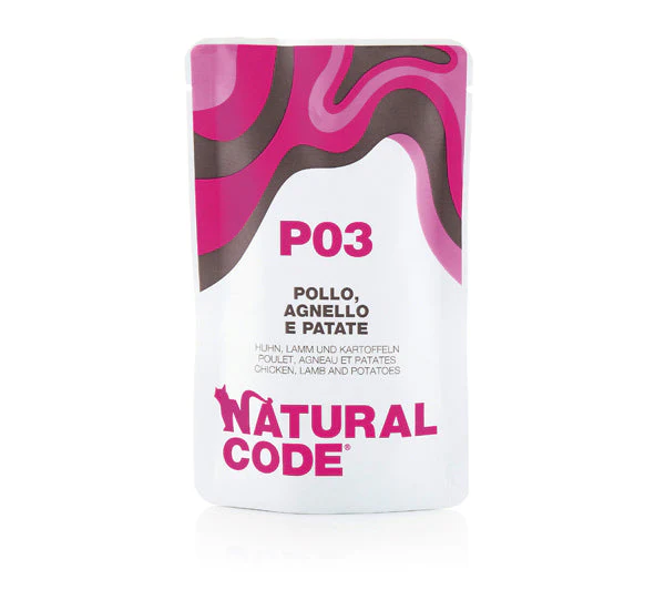 Natural Code P03 Pollo Agnello e Patate 70g Umido per Gatti - immagine 2