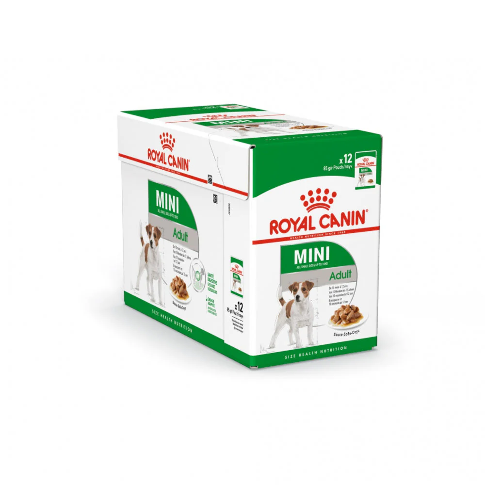 12x85g Royal Canin Mini Adult in Salsa - Cibo Umido per Cani