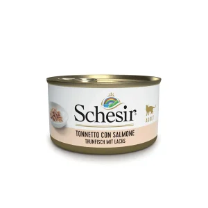 Schesir Tonnetto con Salmone in Gelatina 85g - Cibo Umido per Gatti