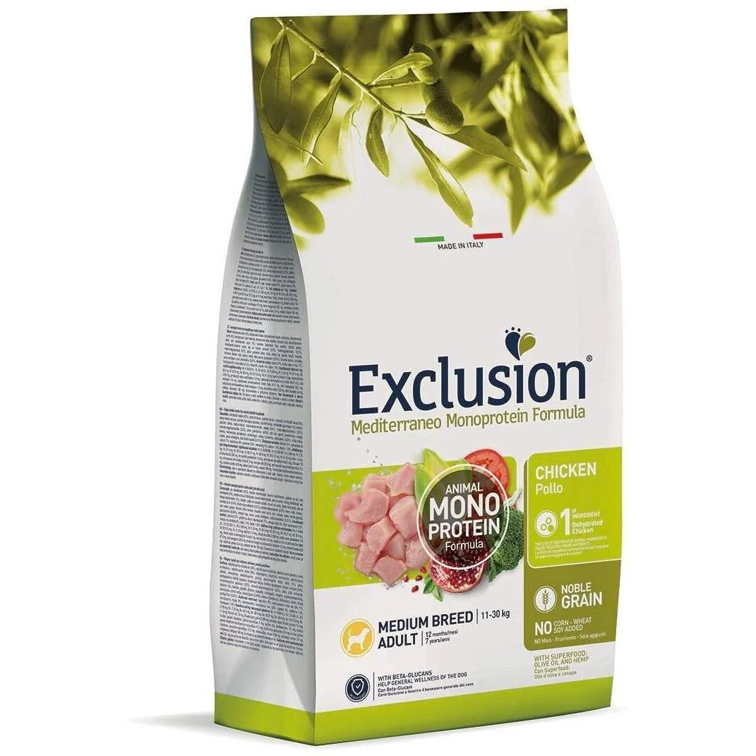 Exclusion Mediterraneo Adult Pollo Medium 3kg - immagine 2