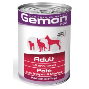 Gemon Adult Patè con Trippa di Manzo 400g - Cibo Umido per Cani