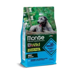 Monge BWild Grain Free Adult Acciughe Patate e Piselli 2,5kg - Cane