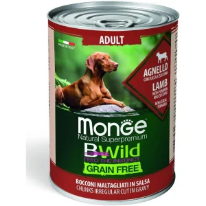 Monge BWild Grain Free con Agnello Zucca e Zucchine 400g - Cane