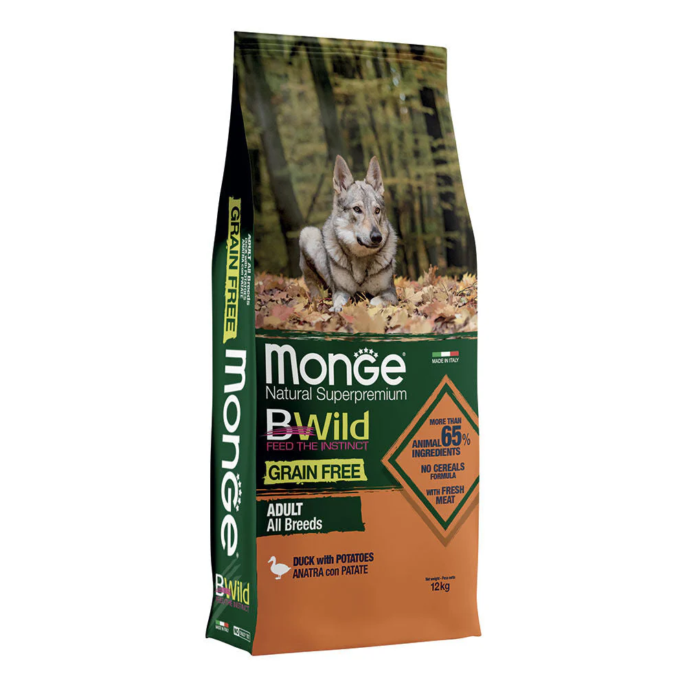 Monge BWild Anatra con Patate 12kg Grain Free - Crocchette per Cani - immagine 2