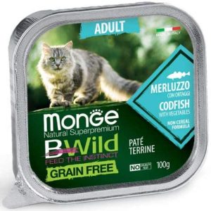 Monge Bwild Grain Free Merluzzo con Ortaggi 100g - Gatto