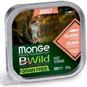 Monge Bwild Grain Free Salmone con Ortaggi 100g - Umido Gatto