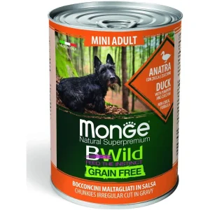 Monge BWild Grain Free Mini Adult con Anatra Zucca e Zucchine 400g