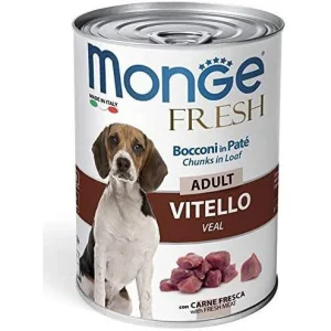 Monge Fresh Bocconi in Paté Adult Vitello 400g - Cibo Umido per Cani